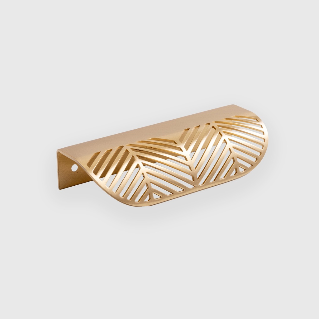 Leaf Shape Long Golden Brass Cup Pull 