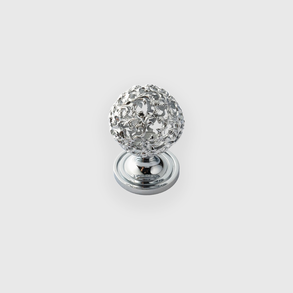 French Retro Silver Knob 