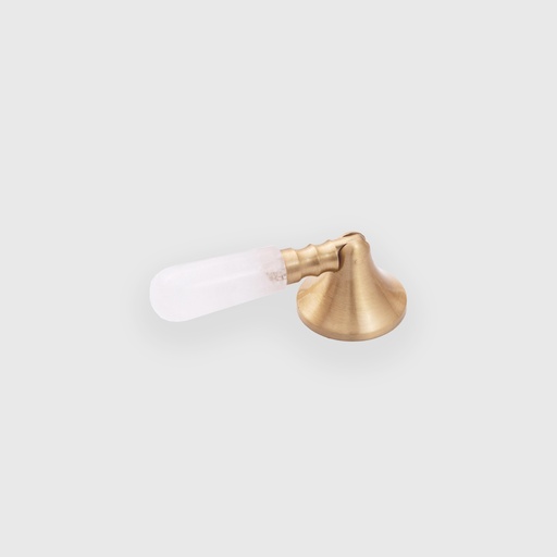 [STN3100068] White Marble With Golden Drop Pull 