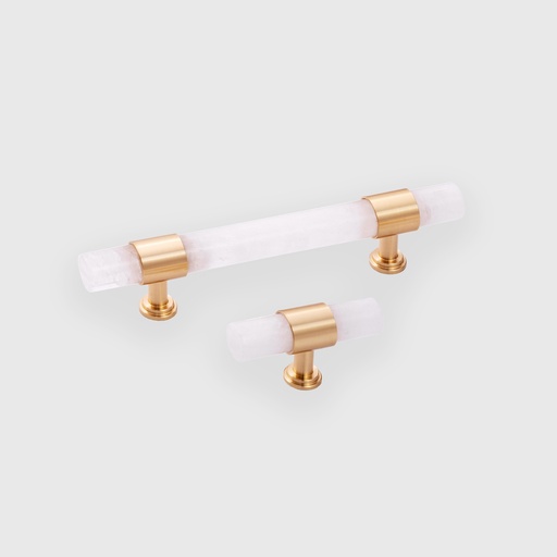 [STN1102128] White Marble With Golden Rings Pull 