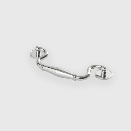 [LJO25134128] Silver Swan Neck Drop Pull 