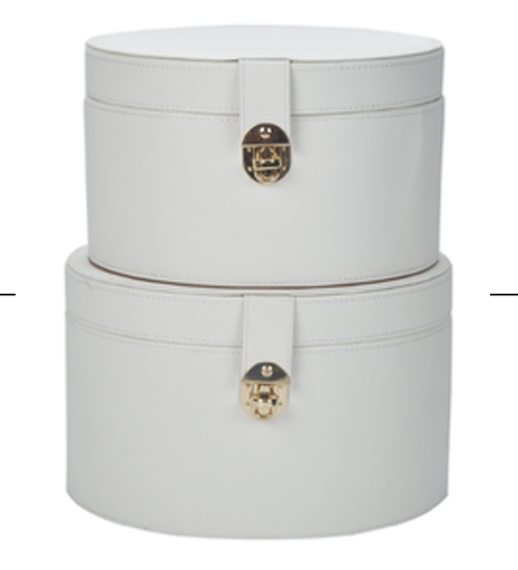 [STR2ORWH002] White cylinder storage box STS